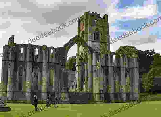 A Captivating Image Of Fountains Abbey, Capturing The Atmospheric Beauty Of Its Ruined Cloisters And Surrounding Landscape. Images Of Yorkshire Through Time