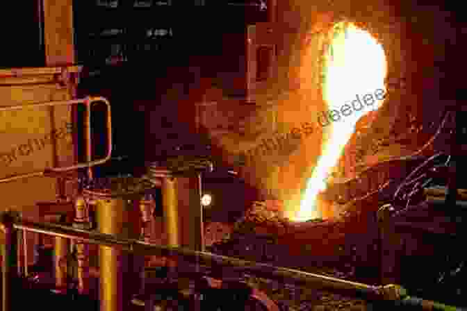 A Captivating Image Of Molten Steel Being Poured At A Sheffield Steel Mill, Showcasing The Industrial Prowess Of The City. Images Of Yorkshire Through Time