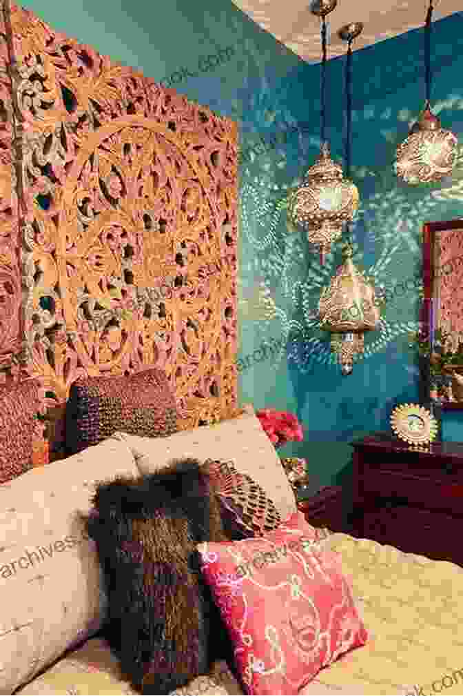 A Contemporary Bedroom With Traditional Moroccan Tile Patterns On The Headboard Wall Knitting From Fair Isle: 15 Contemporary Designs Inspired By Tradition