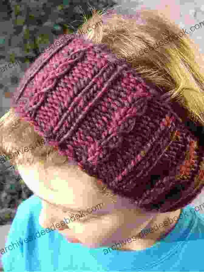 A Knitted Earflap Headband In A Warm, Neutral Shade With A Textured Stitch Pattern And Ribbed Earflaps Extra Warm Earflap For Everyone Knitting Pattern