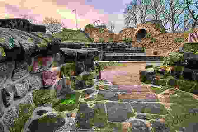 A Picturesque Image Of Pontefract Castle In Ruins, Surrounded By Lush Greenery And Vibrant Wildflowers. Images Of Yorkshire Through Time