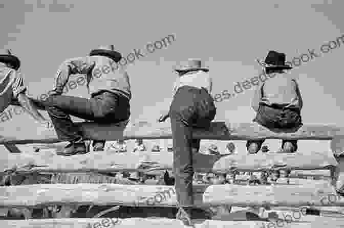 A Sepia Toned Photograph Of A Group Of Cowboys Rounding Up Cattle On A Sprawling Montana Prairie, Evoking The Era Of The Old West. Priests And Prospectors: A History Of Montana Volume Two (Montana History 2)