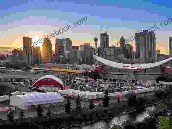 Abby Arrives At Stampede Park, With The Iconic Calgary Tower In The Background. Abby Goes To The Calgary Stampede