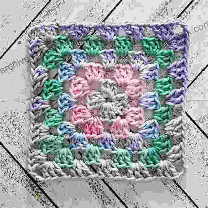 An Illustration Of A Granny Square In Progress. CROCHET PATTERNS FOR BEGINNERS: How To Create Crochet Patterns And Stitches With A Simple Step By Step Guide Discover Secret Techniques To Improve Your Skills And Become A Master In 7 Days