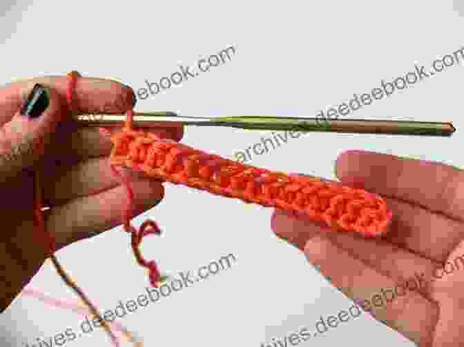 An Illustration Of A Half Double Crochet Stitch In Progress. CROCHET PATTERNS FOR BEGINNERS: How To Create Crochet Patterns And Stitches With A Simple Step By Step Guide Discover Secret Techniques To Improve Your Skills And Become A Master In 7 Days