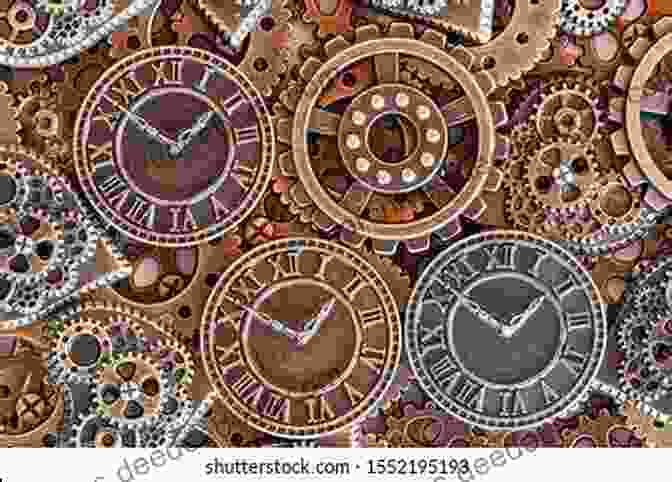 Button Haiku Featuring Buttons Depicting Gears, A Clock Face, And An Hourglass, Arranged On A Vintage Background. Haiku For Button Lovers Sylvia Liszka Durell