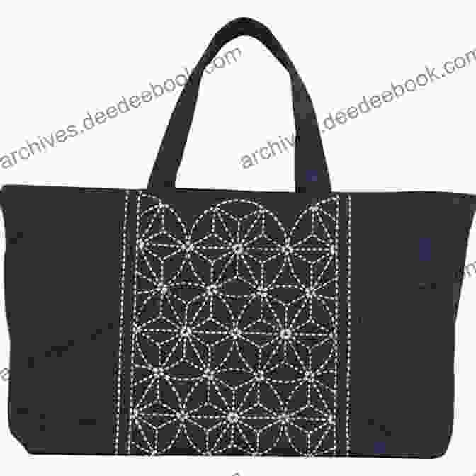 Counted Sashiko Embroidered Tote Bag The Ultimate Kogin Collection: Projects And Patterns For Counted Sashiko Embroidery