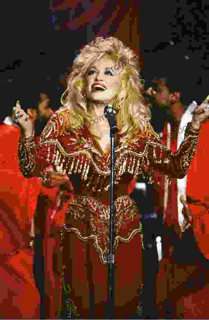 Dolly Parton, Wearing A Flowing Red Dress, Performing Onstage To A Sold Out Crowd Smart Blonde: The Life Of Dolly Parton