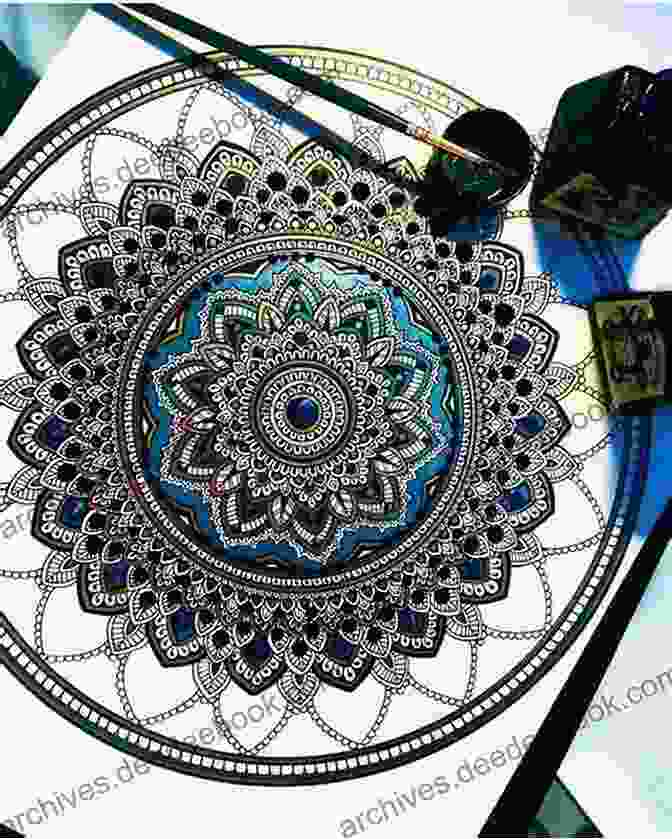 Intricate Mandala Brain Hanger With Metallic Accents And Delicate Filigree Details. The Eye Of The Mandala (Brain C Hangers)