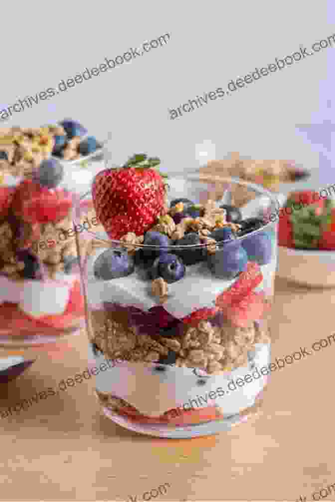 Yogurt Parfaits In A Glass Jar With Layers Of Yogurt, Fruit, Granola, And Nuts Illustrated Step By Step Baking Cookbook For Kids: 30 More Easy And Delicious Recipes (Baking For Kids)