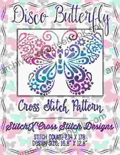 Disco Butterfly Cross Stitch Pattern